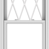 WDMA 30x96 (29.5 x 95.5 inch)  Aluminum Single Double Hung Window with Diamond Grids
