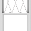WDMA 32x102 (31.5 x 101.5 inch)  Aluminum Single Double Hung Window with Diamond Grids