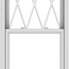 WDMA 32x108 (31.5 x 107.5 inch)  Aluminum Single Double Hung Window with Diamond Grids