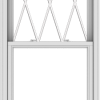 WDMA 32x114 (31.5 x 113.5 inch)  Aluminum Single Double Hung Window with Diamond Grids