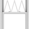 WDMA 32x120 (31.5 x 119.5 inch)  Aluminum Single Double Hung Window with Diamond Grids
