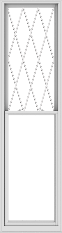 WDMA 32x120 (31.5 x 119.5 inch)  Aluminum Single Double Hung Window with Diamond Grids