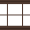 WDMA 32x20 (31.5 x 19.5 inch) Oak Wood Dark Brown Bronze Aluminum Crank out Awning Window with Colonial Grids Exterior