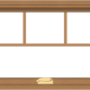 WDMA 32x20 (31.5 x 19.5 inch) Oak Wood Dark Brown Bronze Aluminum Crank out Awning Window with Fractional Grilles