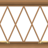 WDMA 32x20 (31.5 x 19.5 inch) Oak Wood Green Aluminum Push out Awning Window without Grids with Diamond Grills