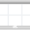 WDMA 32x20 (31.5 x 19.5 inch) White Vinyl uPVC Crank out Awning Window with Colonial Grids Interior