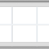 WDMA 32x20 (31.5 x 19.5 inch) White Vinyl uPVC Crank out Awning Window with Colonial Grids Exterior