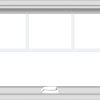 WDMA 32x20 (31.5 x 19.5 inch) White Vinyl uPVC Crank out Awning Window with Fractional Grilles