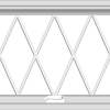 WDMA 32x20 (31.5 x 19.5 inch) White Vinyl uPVC Crank out Awning Window without Grids with Diamond Grills