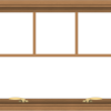 WDMA 32x24 (31.5 x 23.5 inch) Oak Wood Green Aluminum Push out Awning Window with Fractional Grilles