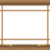WDMA 32x24 (31.5 x 23.5 inch) Oak Wood Green Aluminum Push out Awning Window with Prairie Grilles