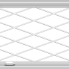 WDMA 32x24 (31.5 x 23.5 inch) White Vinyl UPVC Crank out Casement Window without Grids with Diamond Grills