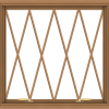 WDMA 32x30 (31.5 x 29.5 inch) Oak Wood Green Aluminum Push out Awning Window without Grids with Diamond Grills