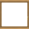 WDMA 32x30 (31.5 x 29.5 inch) Pine Wood Light Grey Aluminum Push out Casement Window with Colonial Grids Interior