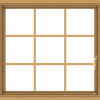 WDMA 32x30 (31.5 x 29.5 inch) Pine Wood Light Grey Aluminum Push out Casement Window without Grids
