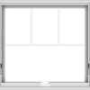 WDMA 32x30 (31.5 x 29.5 inch) White Vinyl uPVC Crank out Awning Window with Fractional Grilles