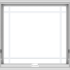 WDMA 32x30 (31.5 x 29.5 inch) White Vinyl uPVC Crank out Awning Window with Prairie Grilles