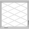 WDMA 32x30 (31.5 x 29.5 inch) White Vinyl UPVC Crank out Casement Window without Grids with Diamond Grills