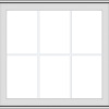 WDMA 32x30 (31.5 x 29.5 inch) White uPVC Vinyl Push out Awning Window with Colonial Grids Exterior