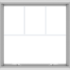 WDMA 32x30 (31.5 x 29.5 inch) White uPVC Vinyl Push out Awning Window with Fractional Grilles