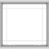 WDMA 32x30 (31.5 x 29.5 inch) White uPVC Vinyl Push out Awning Window with Prairie Grilles