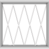 WDMA 32x30 (31.5 x 29.5 inch) White uPVC Vinyl Push out Awning Window without Grids with Diamond Grills