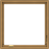 WDMA 32x32 (31.5 x 31.5 inch) Pine Wood Dark Grey Aluminum Crank out Casement Window with Colonial Grids Interior