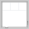WDMA 32x32 (31.5 x 31.5 inch) White Vinyl UPVC Crank out Casement Window with Fractional Grilles