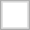 WDMA 32x32 (31.5 x 31.5 inch) White uPVC Vinyl Push out Casement Window with Colonial Grids Exterior