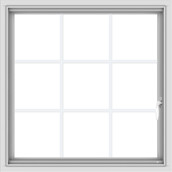 WDMA 32x32 (31.5 x 31.5 inch) White uPVC Vinyl Push out Casement Window without Grids