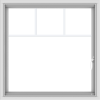 WDMA 32x32 (31.5 x 31.5 inch) White uPVC Vinyl Push out Casement Window with Fractional Grilles