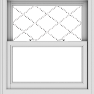 WDMA 32x36 (31.5 x 35.5 inch)  Aluminum Single Double Hung Window with Diamond Grids