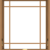 WDMA 32x36 (31.5 x 35.5 inch) Oak Wood Dark Brown Bronze Aluminum Crank out Awning Window with Prairie Grilles
