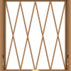 WDMA 32x36 (31.5 x 35.5 inch) Oak Wood Dark Brown Bronze Aluminum Crank out Awning Window without Grids with Diamond Grills