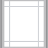WDMA 32x36 (31.5 x 35.5 inch) Pine Wood Light Grey Aluminum Push out Casement Window with Prairie Grilles