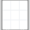WDMA 32x36 (31.5 x 35.5 inch) White uPVC Vinyl Push out Awning Window with Colonial Grids Interior