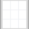 WDMA 32x36 (31.5 x 35.5 inch) White uPVC Vinyl Push out Awning Window with Colonial Grids Exterior