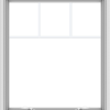 WDMA 32x36 (31.5 x 35.5 inch) White uPVC Vinyl Push out Awning Window with Fractional Grilles
