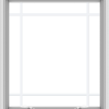WDMA 32x36 (31.5 x 35.5 inch) White uPVC Vinyl Push out Awning Window with Prairie Grilles