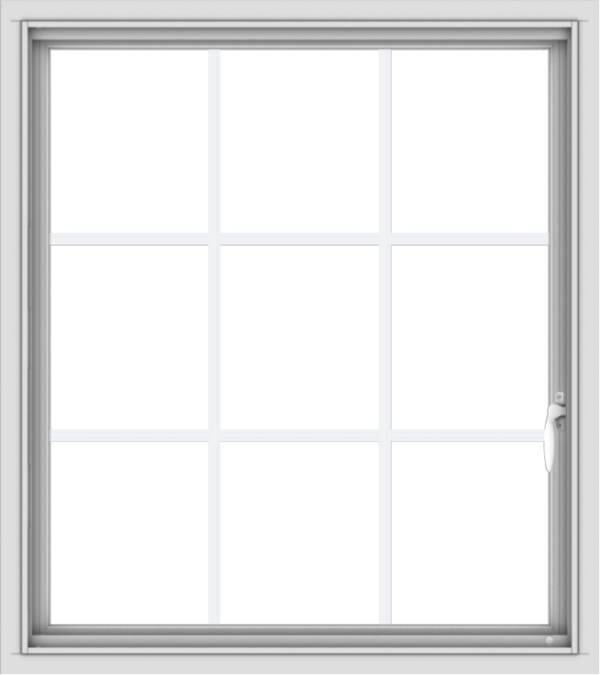 WDMA 32x36 (31.5 x 35.5 inch) White uPVC Vinyl Push out Casement Window without Grids