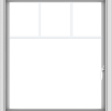 WDMA 32x36 (31.5 x 35.5 inch) White uPVC Vinyl Push out Casement Window with Fractional Grilles