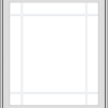WDMA 32x36 (31.5 x 35.5 inch) White uPVC Vinyl Push out Casement Window with Prairie Grilles