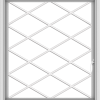 WDMA 32x36 (31.5 x 35.5 inch) White uPVC Vinyl Push out Casement Window without Grids with Diamond Grills