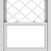 WDMA 32x40 (31.5 x 39.5 inch)  Aluminum Single Double Hung Window with Diamond Grids