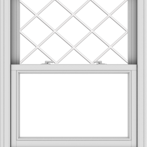 WDMA 32x40 (31.5 x 39.5 inch)  Aluminum Single Double Hung Window with Diamond Grids