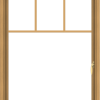 WDMA 32x40 (31.5 x 39.5 inch) Pine Wood Light Grey Aluminum Push out Casement Window with Fractional Grilles