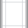 WDMA 32x40 (31.5 x 39.5 inch) Pine Wood Light Grey Aluminum Push out Casement Window with Prairie Grilles