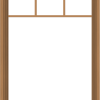 WDMA 32x48 (31.5 x 47.5 inch) Oak Wood Green Aluminum Push out Awning Window with Fractional Grilles