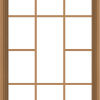 WDMA 32x48 (31.5 x 47.5 inch) Oak Wood Green Aluminum Push out Awning Window without Grids with Victorian Grills