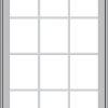 WDMA 32x48 (31.5 x 47.5 inch) Pine Wood Light Grey Aluminum Push out Casement Window with Colonial Grids Exterior